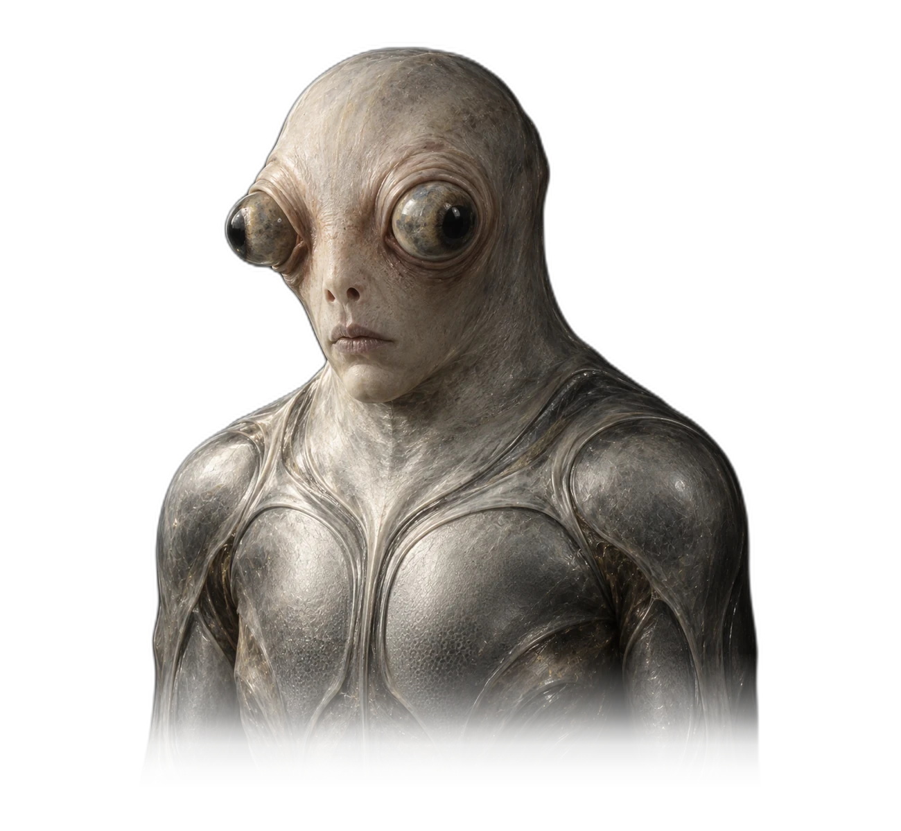 ALIENZ art study of the Cisco Grove Neckless Protruding-Eye Figure form.