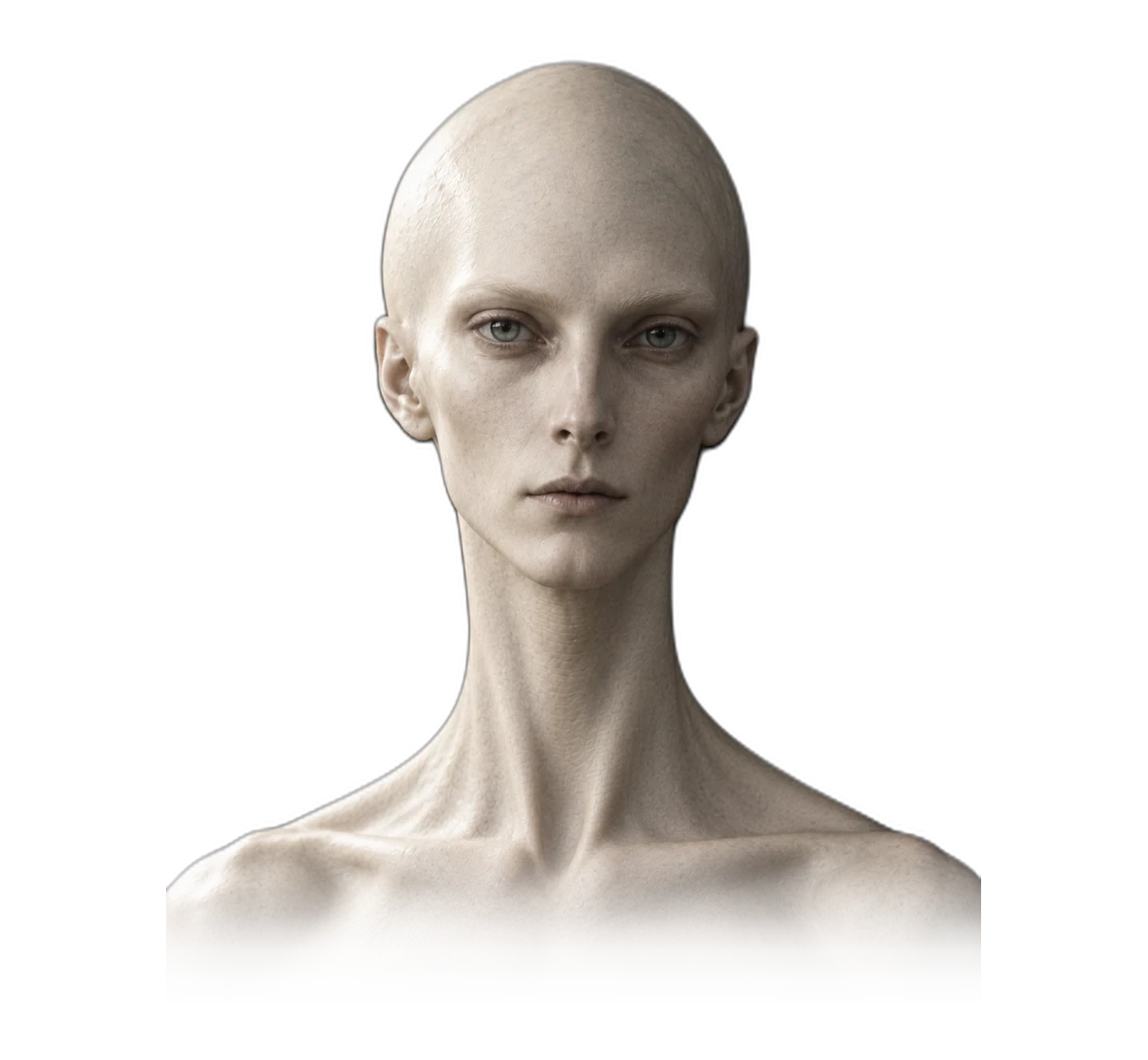 ALIENZ art study of the Tall White form.